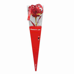 Διακοσμητικό τριαντάφυλλο σε κουτί με φως 42cm  Άγιος Βαλεντίνος 0988-8 Κόκκινο