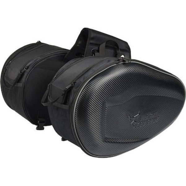 MotoCentric Saddle Bag Carbon Σετ Σαμάρια Μοτοσυκλέτας 58lt 11-MC -0096 Μαύρο