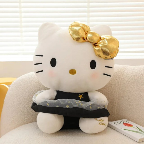 Λούτρινο Sanrio Kuromi Hello Kitty 28cm 1440-268-1 Μαύρο