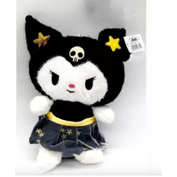 Λούτρινο Sanrio Kuromi Hello Kitty 28cm 1440-268 Μαύρο