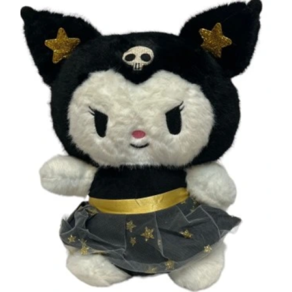 Λούτρινο Sanrio Kuromi Hello Kitty 28cm 1440-268 Μαύρο