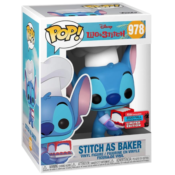 Pop Disney Lilo & Stitch 3,75 Inch Action Figure Exclusive - Stitch as Baker #978 Μπλε