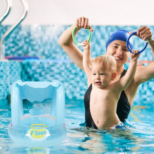 Παιδικό Σωσίβιο Swimtrainer με Μήκος 70εκ. και Σκίαστρο για 3 Ετών και Άνω Γαλάζιο