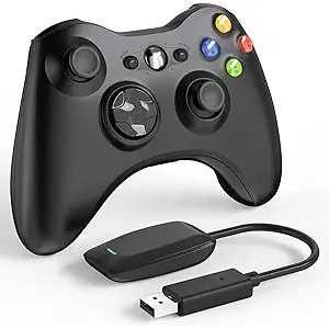 Wireless Gamepad Black With Adapter Ασύρματο Χειριστήριο Μαύρο - PC / Xbox 360 Controller