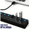 3.0 Hub 7 Θυρών Με σύνδεση USB-A 5GBPS 30cm