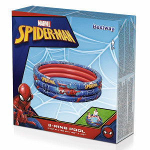 Bestway Spiderman 98018 Παιδική Πισίνα Φουσκωτή 122x122x30cm