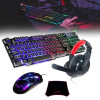 AOAS AS-1066 4in1 Σετ Gaming Πληκτρολόγιο με RGB φωτισμό & Ποντίκι (Αγγλικό US)