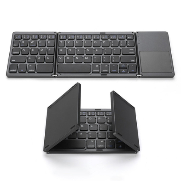 Ασύρματο Αναδιπλούμενο Πληκτρολόγιο Foldable Bluetooth With Touchpad B033 Μαύρο