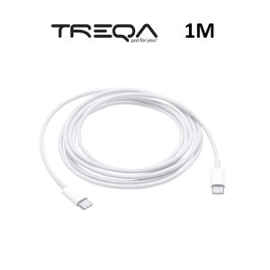 Καλώδιο γρήγορης φόρτισης και μεταφοράς δεδομένων 1m Type-C σε Type-C Treqa CA-1015 Λευκό