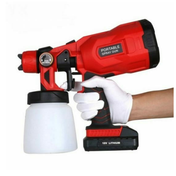 Ηλεκτρικό πιστόλι βαφής 2 Μπαταρίες 36V Spray Gun CX33 Κόκκινο