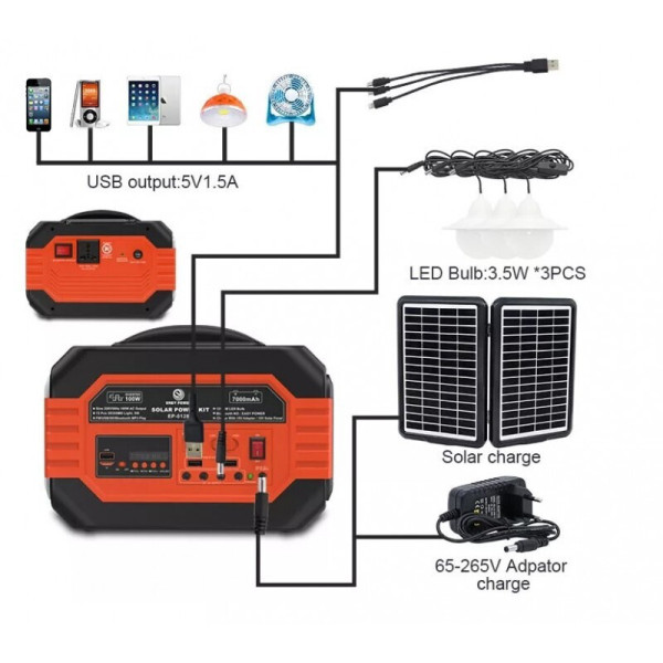 Power Station EP-0128C 7000mAh Πορτοκαλί