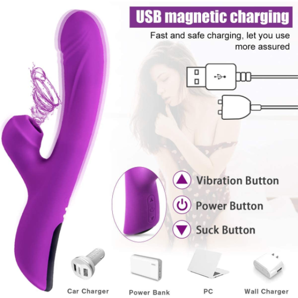 Pretty Love Snappy Rechargeable Silicone 23cm GM-239 Μωβ