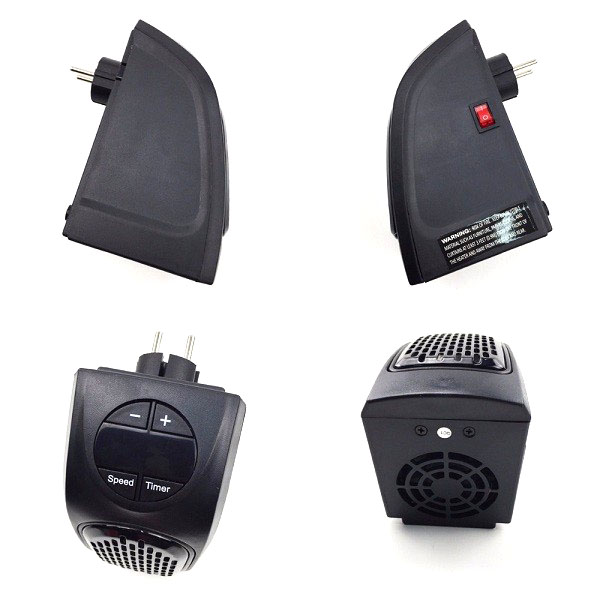 Mini Handy Heater Αερόθερμο Τοίχου 400W GV-909 Μαύρο