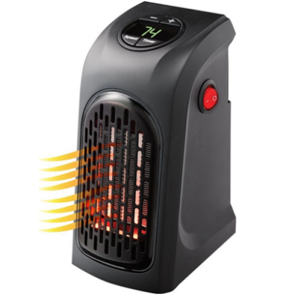 Mini Handy Heater Αερόθερμο Τοίχου 400W GV-909 Μαύρο