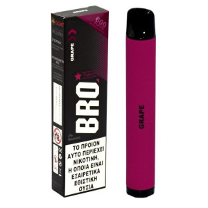 BRO Twist Ηλεκτρονικό Τσιγάρο μιας Χρήσης Εισπνοών Grape 2ml 20mg