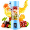 HM-03 Mini Μπλέντερ για Smoothies με κανάτα 0.38lt  και Ισχύ 380Watt Μπλε