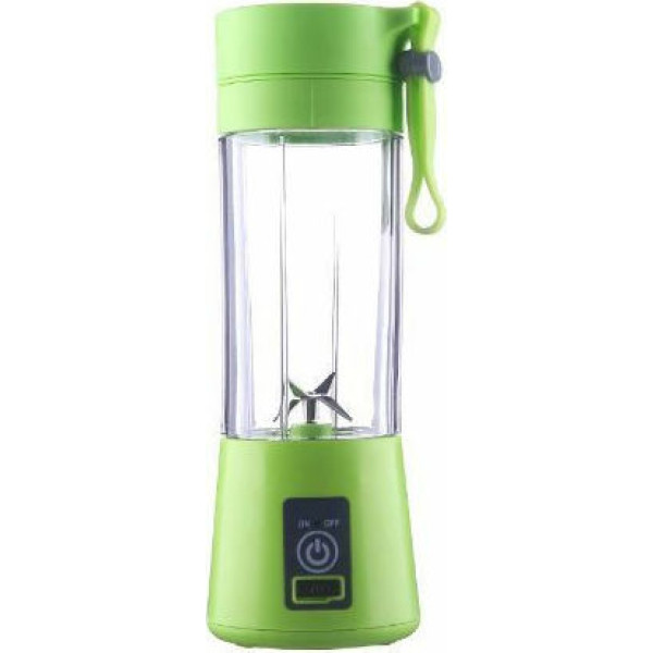 HM-03 Mini Μπλέντερ για Smoothies με κανάτα 0.38lt  και Ισχύ 380Watt Πράσινο