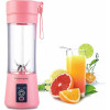 HM-03 Mini Μπλέντερ για Smoothies με κανάτα 0.38lt και Ισχύ 380Watt Ροζ	