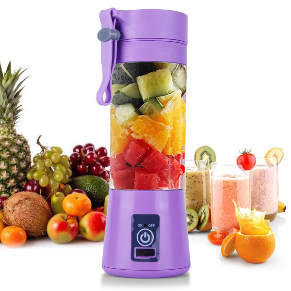 HM-03 Mini Μπλέντερ για Smoothies με κανάτα 0.38lt  και Ισχύ 380Watt Μωβ