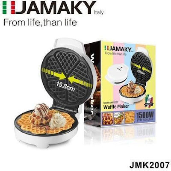 Βαφλιέρα σε Σχήμα Λουλούδι 1500W Jamaky JMK2007 Λευκό