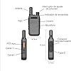 Mini Walkie Talkie Σετ 2τμχ K22 Μαύρο