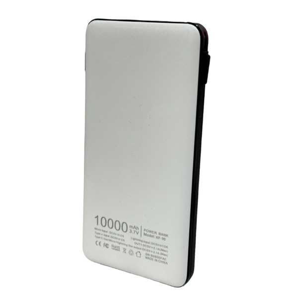 KLGO KP 90 POWER BANK 10000mAh με Θύρα USB-A KP-90.ΛΕΥΚΟ