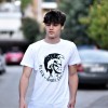 ΑΝΔΡΙΚΗ ΜΠΛΟΥΖΑ T-SHIRT ΛΑΙΜΟΣ ΣΤΑΜΠΑ MOHICANS MCNS06.ΛΕΥΚΟ