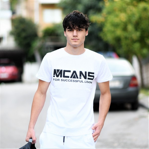 ΑΝΔΡΙΚΗ ΜΠΛΟΥΖΑ T-SHIRT ΛΑΙΜΟΣ ΛΟΓΟΤΥΠΟ MOHICANS MCNS08.ΛΕΥΚΟ