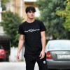 ΑΝΔΡΙΚΗ ΜΠΛΟΥΖΑ T-SHIRT ΛΑΙΜΟΣ CALLIGRAPHIC MOHICANS MCNS09.ΜΑΥΡΟ