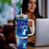 Disney Stitch 1.5L Μπουκάλι νερού 40 oz από ανοξείδωτο χάλυβα με λαβή κούπα ταξιδιού με μόνωση με καλαμάκι ML0077 Μπλε