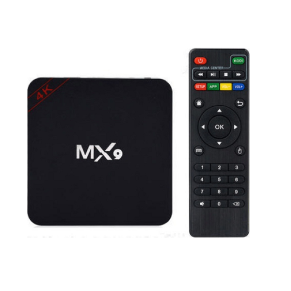 TV Box MX9 4K UHD με WiFi USB 2.0 8GB RAM και 128GB Αποθηκευτικό Χώρο με Λειτουργικό Android MX9 Μαύρο