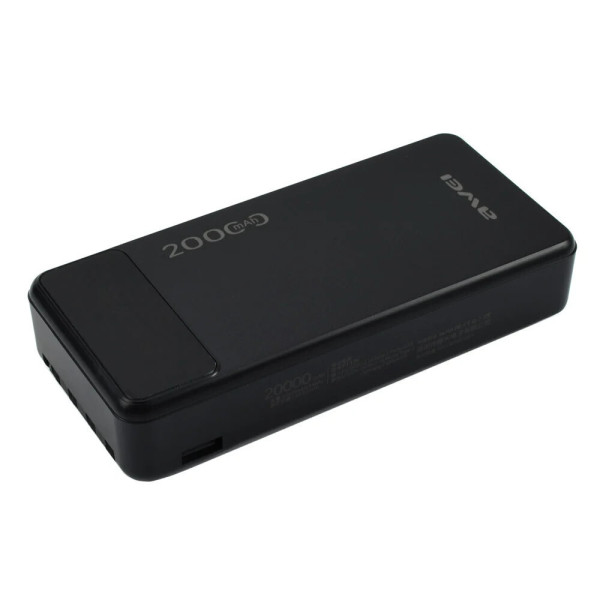 Awei Power Bank 20000mAh P132K Μαύρο