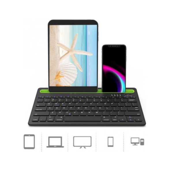 Ασύρματο Bluetooth Πληκτρολόγιο για Tablet και Smartfhone Αγγλικό US RF-2012 Μαύρο