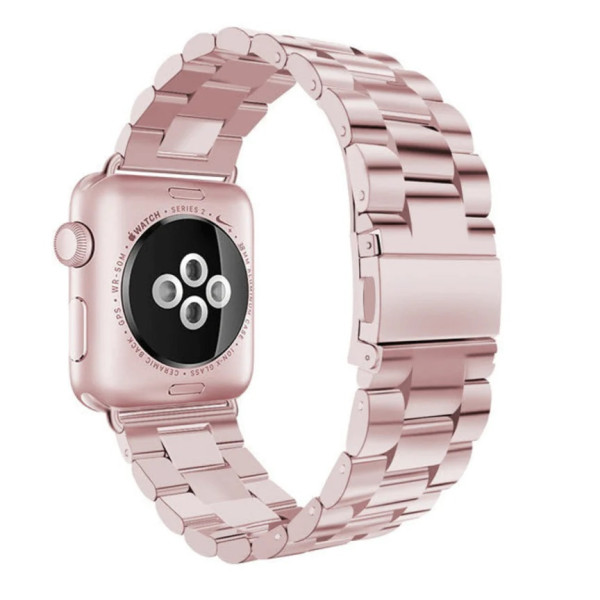 ΜΕΤΑΛΛΙΚΟ ΛΟΥΡΑΚΙ ΑΝΟΞΕΙΔΩΤΟ ΑΤΣΑΛΙ WEARABLES (APPLE WATCH 42/44/45/49mm) SP13.ΡΟΖ-ΧΡΥΣΟ