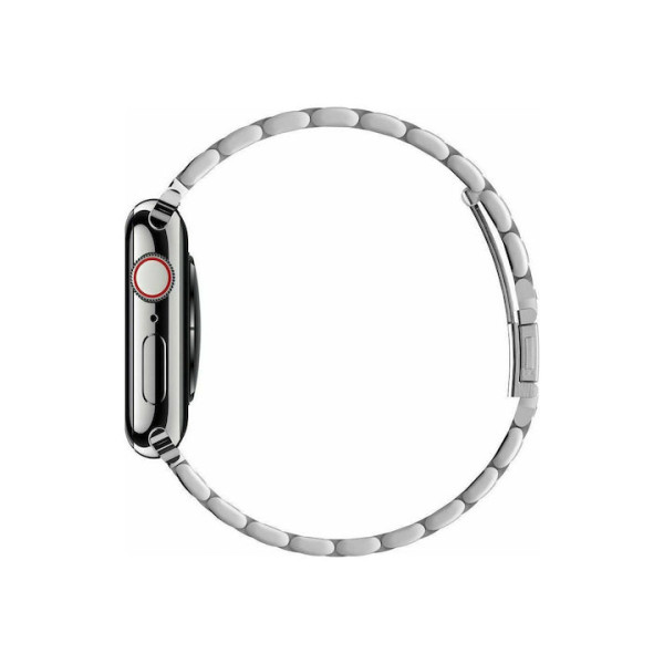 ΜΕΤΑΛΛΙΚΟ ΛΟΥΡΑΚΙ ΑΝΟΞΕΙΔΩΤΟ ΑΤΣΑΛΙ WEARABLES (APPLE WATCH 42/44/45/49mm) SP13.ΑΣΗΜΙ