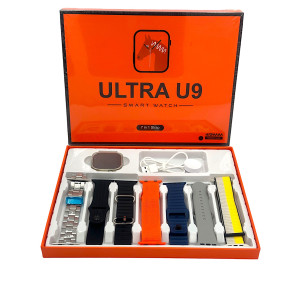 Ultra U9  Smartwatch 7 in 1 Strap Series 9 49mm Screen Μαύρο