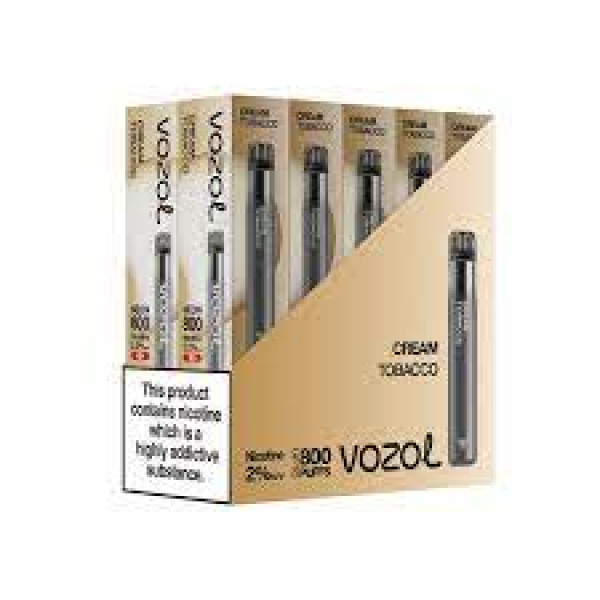 Vozol Neon 800 Cream Tabacco Ηλεκτρονικό Τσιγάρο μιας Χρήσης 800 Εισπνοών 2ml 20mg 