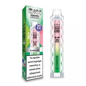 Ak Gem700 Lux  Ηλεκτρονικό Τσιγάρο μιας Χρήσης Strawberry Kiwi 2ml 20mg