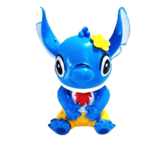 Disney Φιγούρα stitch with flower 11 cm 375-3 Μπλε