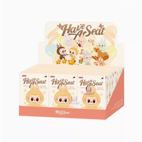 Monsters Lovely Λούτρινο Labubu Πλαστικό Πρόσωπο Have A Seat Vinyl Plush Blind Box