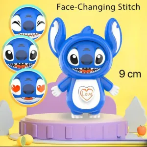 Μπρελόκ Stitch Με Αλλαγή Προσώπων 9,5cm Μπλε MANZ-02-1