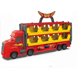 Νταλίκα Μεταφοράς Αυτοκινήτων Cars McQueen 2 σε 1 με Πίστα Εκτόξευσης & Αυτοκινητάκια 3+ 580139