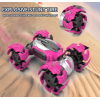 Stunt Motion Twisted RC Car, 2,4 GHz Τηλεχειριστήριο αναρριχητικό αυτοκίνητο 4WD παραμόρφωση με Music Dance Light Διπλής Όψης ZJ001A Ροζ