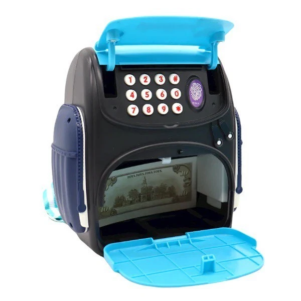 Τσάντα κουμπαράς Backpack Avengers με ψηφιακό κωδικό πρόσβασης για χρήματα και κέρματα, χρηματοκιβώτιο WF-30088 Μπλε