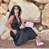 ΦΟΡΕΜΑ ΜΑΚΡΥ ΣΑΤΕΝ MOHICANS L5940.ΜΑΥΡΟ