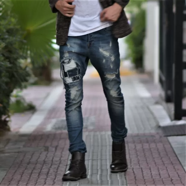 ΑΝΔΡΙΚΟ ΠΑΝΤΕΛΟΝΙ SKINNY JEANS ΦΘΟΡΑ MOHICANS 16-1551.ΜΠΛΕ