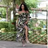 ΓΥΝΑΙΚΕΙΟ ΦΟΡΕΜΑ FLORAL  BOHO MOHICANS 22107.ΜΑΥΡΟ