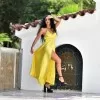 ΓΥΝΑΙΚΕΙΟ ΦΟΡΕΜΑ ΦΑΚΕΛΟΣ ΜΑΚΡΥ ΣΑΤΕΝ  MOHICANS 3705.ΚΙΤΡΙΝΟ