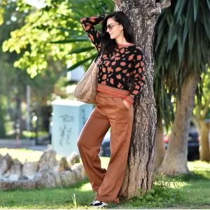 ΦΟΥΤΕΡ ΠΑΝΤΕΛΟΝΑ  OVERSIZE MOHICANS 3741.ΚΑΦΕ