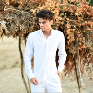 ΑΝΔΡΙΚΟ ΠΟΥΚΑΜΙΣΟ LINEN MOHICANS 4402 ΛΕΥΚΟ